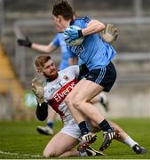 16 April 2016; Con O'Callaghan, Dublin, in action against Mattie Flanagan, Mayo. Eirgrid GAA Football Under 21 All-Ireland Championship semi-final, Dublin v Mayo. O'Connor Park, Tullamore, Co. Offaly.  Picture credit: Sam Barnes / SPORTSFILE