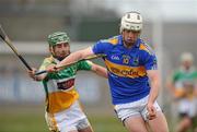 18 April 2010; Seamus Hennessy, Tipperary, in action against Dylan Hayden, Offaly. Allianz GAA Hurling National League  Division 1 Round 7, Offaly v Tipperary, O'Connor Park, Tullamore, Co. Tipperary. Picture credit: David Maher / SPORTSFILE