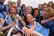 24 April 2010; St Patrick’s Academy captain Faoiltiarna Keenan and team mates celebrate with the cup. Tesco All-Ireland Junior A Post Primary Schools Final, St Patrick’s Academy, Dungannon v St Leo’s, Carlow, Gaelic Grounds, Drogheda, Co. Louth. Photo by Sportsfile