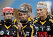 24 April 2010; Kilkenny players, from left, Jacqui Frisby, Catherine Doherty, and Catríona Ryan, after defeat to Wexford. Division 1 Camogie National League Final, Offaly v Wexford, Semple Stadium, Thurles, Co. Tipperary. Picture credit: Brian Lawless / SPORTSFILE