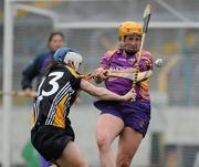 24 April 2010; Deirdre Codd, Wexford, in action against Shelly Farrell, Kilkenny. Division 1 Camogie National League Final, Offaly v Wexford, Semple Stadium, Thurles, Co. Tipperary. Picture credit: Brian Lawless / SPORTSFILE