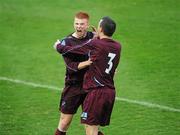 24 April 2010; Rory Gaffney celebrates scoring his first of two goals for Mervue United with team-mate Mark Ludden. Airtricity League First Division, Mervue United v Salthill Devon, Terryland Park, Galway. Picture credit: Ray McManus / SPORTSFILE