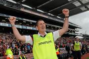 25 April 2010; Armagh manager Paddy O'Rourke celebrates after the game. Allianz GAA Football National League Division 2 Final, Down v Armagh, Croke Park, Dublin. Photo by Sportsfile