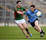 16 April 2016; Con O'Callaghan, Dublin, in action against Seamus Cunniffe, Mayo. Eirgrid GAA Football Under 21 All-Ireland Championship semi-final, Dublin v Mayo. O'Connor Park, Tullamore, Co. Offaly.  Picture credit: Sam Barnes / SPORTSFILE