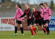 16 April 2016; Becky Cassin, IT Carlow, celebrates after scoring her side's second goal. WSCAI Intervarsities Cup Final, IT Carlow v IT Sligo. Athlone I.T., Athlone.  Picture credit: David Maher / SPORTSFILE