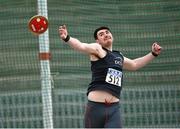 16 April 2016; James Kelly, DCU, during the Mens Discus event. Irish Universities Athletic Association Track & Field Championships 2016, Day 1. Morton Stadium, Santry, Co. Dublin. Picture credit: Oliver McVeigh / SPORTSFILE