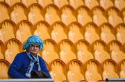 16 April 2016; Dublin supporter Tony Broughan, from Cabra, Dublin, in attendance at the game. Eirgrid GAA Football Under 21 All-Ireland Championship semi-final, Dublin v Mayo. O'Connor Park, Tullamore, Co. Offaly.  Picture credit: Brendan Moran / SPORTSFILE