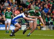 17 April 2016; Jake Dillon, Waterford, in action against Ronan Lynch, Limerick. Allianz Hurling League, Division 1, semi-final, Waterford v Limerick. Semple Stadium, Thurles, Co. Tipperary. Picture credit: Ray McManus / SPORTSFILE