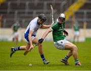 17 April 2016; Kevin Downes, Limerick, in action against Barry Coughlan, Waterford. Allianz Hurling League, Division 1, semi-final, Waterford v Limerick. Semple Stadium, Thurles, Co. Tipperary. Picture credit: Ray McManus / SPORTSFILE