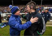 17 April 2016; Waterford manager Derek McGrath and Limerick manager TJ Ryan after the game. Allianz Hurling League Division 1 Semi-Final, Waterford v Limerick. Semple Stadium, Thurles, Co. Tipperary. Picture credit: Stephen McCarthy / SPORTSFILE