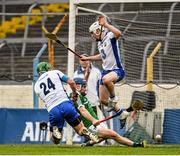 17 April 2016; Tom Devine, Waterford, shoots to score his side's third goal. Allianz Hurling League Division 1 Semi-Final, Waterford v Limerick. Semple Stadium, Thurles, Co. Tipperary. Picture credit: Stephen McCarthy / SPORTSFILE