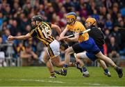 17 April 2016; Richie Hogan, Kilkenny, shoots goalward while under pressure from Oisin O'Brien and Patrick Kelly, right, Clare. Allianz Hurling League, Division 1, Semi-Final, Kilkenny v Clare. Semple Stadium, Thurles, Co. Tipperary. Picture credit: Ray McManus / SPORTSFILE