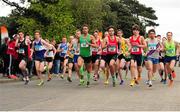 17 April 2016; A general view during the start of the Senior Men's relay race during the Glo Health AAI National Road Relays. Raheny, Dublin. Picture credit : Tomás Greally / SPORTSFILE