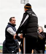 17 April 2016; Clare manager Davy Fitzgerald shakes hands with Kilkenny manager Brian Cody after the game. Allianz Hurling League Division 1 Semi-Final, Kilkenny v Clare. Semple Stadium, Thurles, Co. Tipperary. Picture credit: Stephen McCarthy / SPORTSFILE