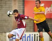 26 April 2010; Seamus Conneely, Galway United, in action against Paul Byrne, St Patrick's Athletic. Airtricity League Premier Division, Galway United v St Patrick's Athletic, Terryland Park, Galway. Picture credit: David Maher / SPORTSFILE