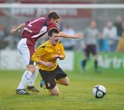 26 April 2010; Gareth Coughlan, St Patrick's Athletic, in action against Seamus Conneely, Galway United. Airtricity League Premier Division, Galway United v St Patrick's Athletic, Terryland Park, Galway. Picture credit: David Maher / SPORTSFILE