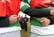 27 April 2010; Connacht assistant coach Eric Elwood and head coach Michael Bradley, right, talk to the players during squad training ahead of their Amlin Challenge Cup Semi-Final against RC Toulon on Friday. Sportsground, Galway. Picture credit: Ray Ryan / SPORTSFILE