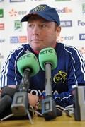 28 April 2010; Munster head coach Tony McGahan during a rugby squad press conference ahead of their Heineken Cup Semi-Final against Biarritz Olympique on Sunday. Musgrave Park, Cork. Picture credit: Matt Browne / SPORTSFILE