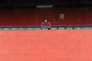 28 April 2010; Munster captain Paul O'Connell, who sat out the session, watches squad training from the main stand in Musgrave Park ahead of their Heineken Cup Semi-Final against Biarritz Olympique on Sunday. Musgrave Park, Cork. Picture credit: Matt Browne / SPORTSFILE