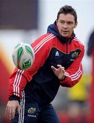 28 April 2010; Munster's David Wallace in action during squad training ahead of their Heineken Cup Semi-Final against Biarritz Olympique on Sunday. Musgrave Park, Cork. Picture credit: Matt Browne / SPORTSFILE