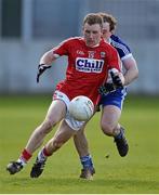 16 April 2016; Michael Hurley, Cork, in action against Kevin Loughran, Monaghan. Eirgrid GAA Football Under 21 All-Ireland Championship semi-final, Cork v Monaghan. O'Connor Park, Tullamore, Co. Offaly. Picture credit: Brendan Moran / SPORTSFILE