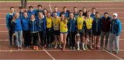16 April 2016; The UCD squad. Irish Universities Athletic Association Track & Field Championships 2016, Day 1. Morton Stadium, Santry, Co. Dublin. Picture credit: Oliver McVeigh / SPORTSFILE