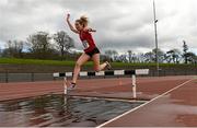16 April 2016; Jessica Coyne, UCC, during the Ladies 3000M Steeplechase event. Irish Universities Athletic Association Track & Field Championships 2016, Day 1. Morton Stadium, Santry, Co. Dublin. Picture credit: Oliver McVeigh / SPORTSFILE