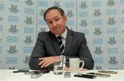 19 April 2016; Dublin manager Jim Gavin during a press conference. Dublin Football Press Conference, Gibson Hotel, Dublin. Picture credit: Seb Daly / SPORTSFILE