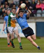 16 April 2016; Nathan Doran, Dublin, in action against Ronan Hunes, Offaly. Electric Ireland Leinster GAA Football Minor Championship First Round, Dublin v Offaly. Parnell Park, Dublin.  Picture credit: Cody Glenn / SPORTSFILE