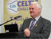 19 April 2016; Uachtarán Chumann Lúthchleas Gael Aogán Ó Fearghail in attendance at the launch of the Celtic Challenge 2016. Croke Park, Dublin. Picture credit: Seb Daly / SPORTSFILE