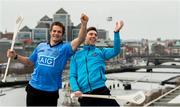 19 April 2016; All Black legend and AIG ambassador Richie McCaw and Dublin hurler Paul Schutte were in Dublin to help promote AIG Insurance’s Telematics car insurance. The product, aimed at 21-34 year olds, is designed to encourage and reward safe driving in Ireland by offering up to a 30% discount to those who display high standards of driving. For more information log on to www.aig.ie or call 1890 27 27 27. AIG, International Financial Services Centre, Dublin. Picture credit: Stephen McCarthy / SPORTSFILE