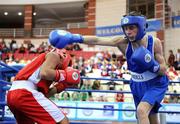 30 April 2010; Ryan Burnett, Ireland, right, in action against Mark Anthony Barriga, Philippines, during their 48 Kg bout. AIBA Youth World Championships, Baku, Azerbeijan. Picture syndicated by SPORTSFILE on behalf of the AIBA *