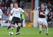 30 April 2010; Neale Fenn, Dundalk, in action against Garreth O'Connor, Drogheda United. Airtricity League Premier Division, Drogheda United v Dundalk, Hunky Dorys Park, Drogheda, Co. Louth. Photo by Sportsfile