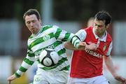 30 April 2010; Paddy Kavanagh, Shamrock Rovers, in action against Damien Lynch, St Patrick's Athletic. Airtricity League Premier Division, St Patrick's Athletic v Shamrock Rovers, Richmond Park, Inchicore, Dublin. Picture credit: Matt Browne / SPORTSFILE