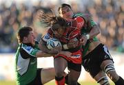 30 April 2010; Gabiriele Lovobalavu, RC Toulon, is tackled by George Nauopu and Aidan Wynne, Connacht. Amlin Challenge Cup Semi-Final, Connacht v RC Toulon, Sportsground, Galway. Picture credit: Ray Ryan / SPORTSFILE