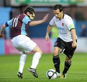 30 April 2010; Neale Fenn, Dundalk, in action against Paul Crowley, Drogheda United. Airtricity League Premier Division, Drogheda United v Dundalk, Hunky Dorys Park, Drogheda, Co. Louth. Photo by Sportsfile
