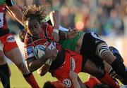 30 April 2010; Gabiriele Lovobalavu, RC Toulon, is tackled by George Nauopu and Aidan Wynne, Connacht. Amlin Challenge Cup Semi-Final, Connacht v RC Toulon, Sportsground, Galway. Picture credit: Ray Ryan / SPORTSFILE