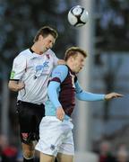 30 April 2010; Garry Breen, Dundalk, in action against Glen Fitzpatrick, Drogheda United. Airtricity League Premier Division, Drogheda United v Dundalk, Hunky Dorys Park, Drogheda, Co. Louth. Photo by Sportsfile