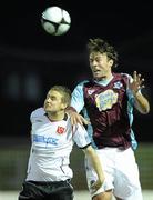 30 April 2010; Jamie Harris, Drogheda United, in action against Tiarnan Mulvenna, Dundalk. Airtricity League Premier Division, Drogheda United v Dundalk, Hunky Dorys Park, Drogheda, Co. Louth. Photo by Sportsfile