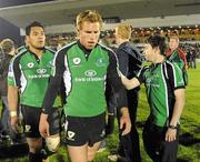 30 April 2010; A dejected Gavin Duffy and Niva Ta'auso, Connacht, after the match. Amlin Challenge Cup Semi-Final, Connacht v RC Toulon, Sportsground, Galway. Picture credit: Ray Ryan / SPORTSFILE