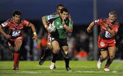 30 April 2010; Niva Ta'auso, Connacht, in action against Clement Marienval and Thomas May, RC Toulon. Amlin Challenge Cup Semi-Final, Connacht v RC Toulon, Sportsground, Galway. Picture credit: Ray Ryan / SPORTSFILE