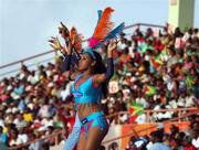 30 April 2010; The dancers entertaining the crowd. 2010 Twenty20 Cricket World Cup Group Stages, Ireland v West Indies, Providence Stadium, Guyana. Picture credit: Handout / Barry Chambers / RSA / Cricket Ireland Via SPORTSFILE