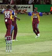 30 April 2010; The West Indies team celebrate the win. 2010 Twenty20 Cricket World Cup Group Stages, Ireland v West Indies, Providence Stadium, Guyana. Picture credit: Handout / Barry Chambers / RSA / Cricket Ireland Via SPORTSFILE