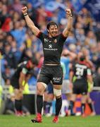 1 May 2010; Clement Poitrenaud, Toulouse, celebrates at the final whistle. Heineken Cup Semi-Final, Toulouse v Leinster, Le Stadium Municipal, Toulouse, France. Picture credit: Brendan Moran / SPORTSFILE