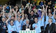 1 May 2010; The Dublin squad celebrate with the cup. Cadbury GAA Football Under 21 All-Ireland Championship Final, Dublin v Donegal, Kingspan Breffni Park, Cavan. Picture credit: Oliver McVeigh / SPORTSFILE