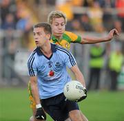 1 May 2010; John Cooper, Dublin, in action against Conor Classon, Donegal. Cadbury GAA Football Under 21 All-Ireland Championship Final, Dublin v Donegal, Kingspan Breffni Park, Cavan. Picture credit: Oliver McVeigh / SPORTSFILE