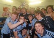 1 May 2010; Dublin players celebrate in the dressing room after the game. Cadbury GAA Football Under 21 All-Ireland Championship Final, Dublin v Donegal, Kingspan Breffni Park, Cavan. Picture credit: Dáire Brennan / SPORTSFILE