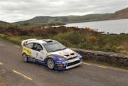 2 May 2010; Aaron Mchale and Eugene O' Donnell, in their Ford Focus, during the SS13 Caragh Lake stage of the Rally of the Lakes - Second Leg. Killarney, Co. Kerry. Picture credit: Barry Cregg / SPORTSFILE