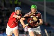 2 May 2010; Joe Canning, Galway, in action against Eoin Dillon, Cork. Allianz GAA Hurling National League Division 1 Final, Cork v Galway, Semple Stadium, Thurles, Co Tipperary. Picture credit: Ray McManus / SPORTSFILE