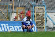 2 May 2010; A dejected Clare goalkeeper Philip Brennan after the game. Allianz GAA Hurling National League Division 2 Final, Clare v Wexford, Semple Stadium, Thurles, Co Tipperary. Picture credit: Daire Brennan / SPORTSFILE